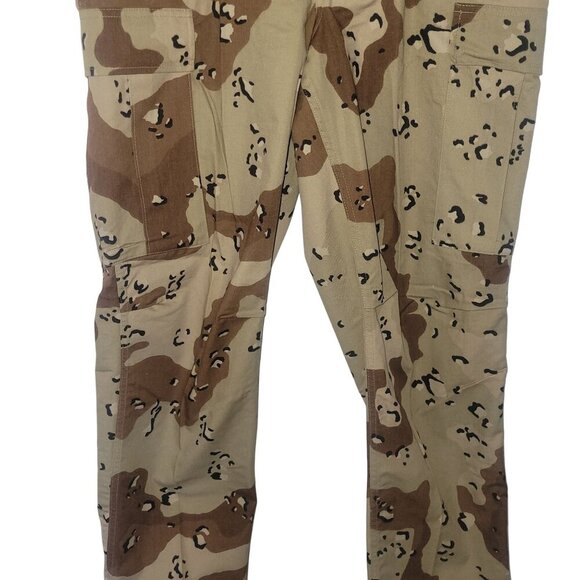 Desert Camouflage Military Pants W/‎ Adjustable Waist & Drawstring Cuffs - Picture 3 of 8